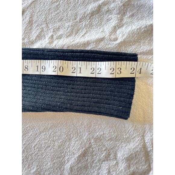 San Joy USA Black Quilted Zip Jacket Women’s Medium Knit Sleeves - Picture 5 of 7